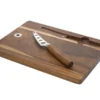 Tabla Para Quesos Emmental en madera de acacia con cuchillo para quesos imantado y caja de regalo kraft Foto de perfil izquierdo