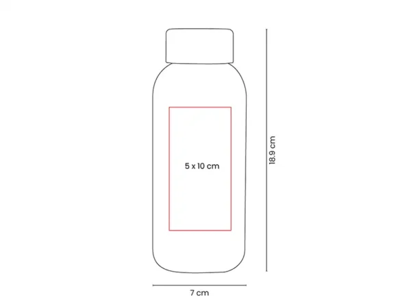 Cilindro de plástico LEMN de 600 ml con tapa de bambú natural disponible en colores pastel.
