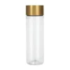 Cilindro Atlantis de 850 ml con tapa metalizada y sistema twist-off en color dorado.
