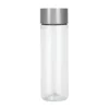 Cilindro Atlantis de 850 ml con tapa metalizada y sistema twist-off en color plata.