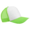 Gorra Trucker de 5 gajos en poliéster con panel trasero de malla y broche ajustable, con área de marcaje frontal de 10 x 4 cm