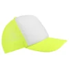 Gorra Trucker de 5 gajos en poliéster con panel trasero de malla y broche ajustable, con área de marcaje frontal de 10 x 4 cm