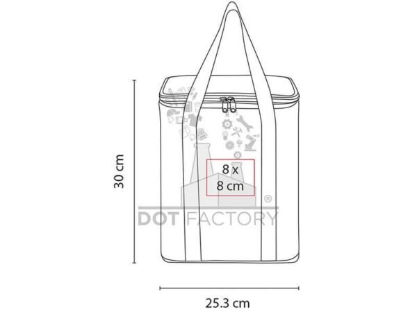 Lonchera Mare: Interior Metalizado, Poliéster, 25.3 x 30 x 20 cm - Dot Factory