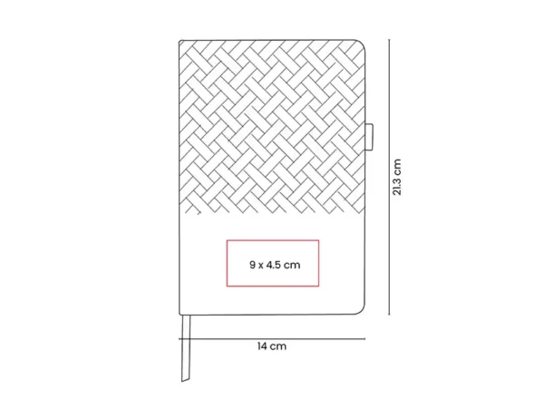 Libreta Tesut 80 hojas - Cubierta rígida textura termograbado - Cuerpiel/Papel - Dot Factory