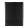 Carpeta Lisboa de curpiel negro con block A4 y organizador interno para documentos y tarjetas.