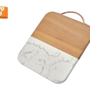 Tabla Aosta de Madera y Mármol para Cocina | 20 x 25 cm - Dot Factory