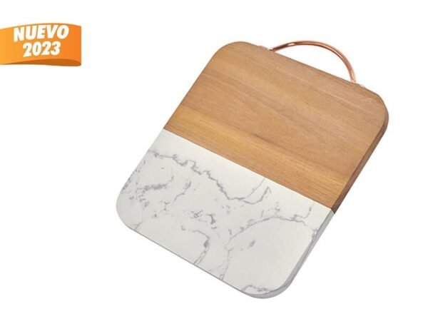 Tabla Aosta de Madera y Mármol para Cocina | 20 x 25 cm - Dot Factory