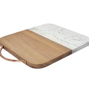 Tabla Aosta de Madera y Mármol para Cocina | 20 x 25 cm - Dot Factory