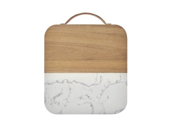 Tabla Aosta de Madera y Mármol para Cocina | 20 x 25 cm - Dot Factory