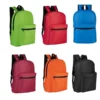 Mochila Tide de poliéster con compartimento para laptop 15”, bolsa principal y frontal con cierre, en colores azul, naranja, negro, rojo, tinto y verde