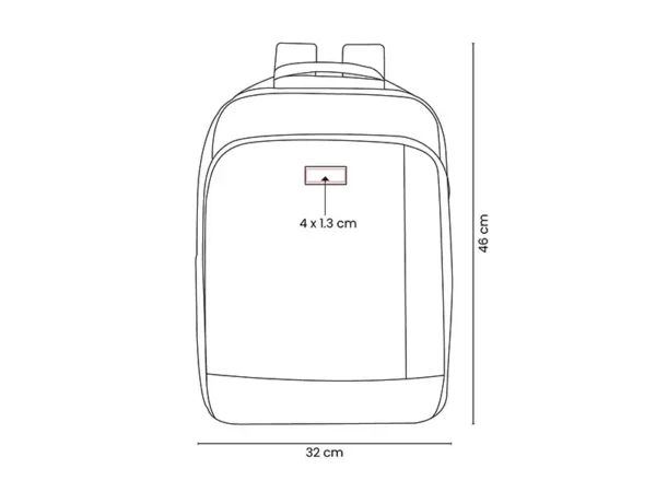 Mochila Nuchter ejecutiva con capacidad USB - Negro - Dot Factory