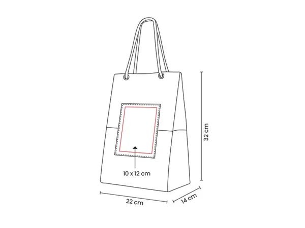 Bolsa Candy de Algodón Reciclado 38x42 cm - Azul/Beige/Rosa - Dot Factory