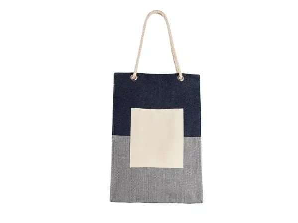 Bolsa Candy de Algodón Reciclado 38x42 cm - Azul/Beige/Rosa - Dot Factory