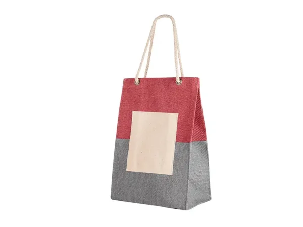 Bolsa Candy de Algodón Reciclado 38x42 cm - Azul/Beige/Rosa - Dot Factory