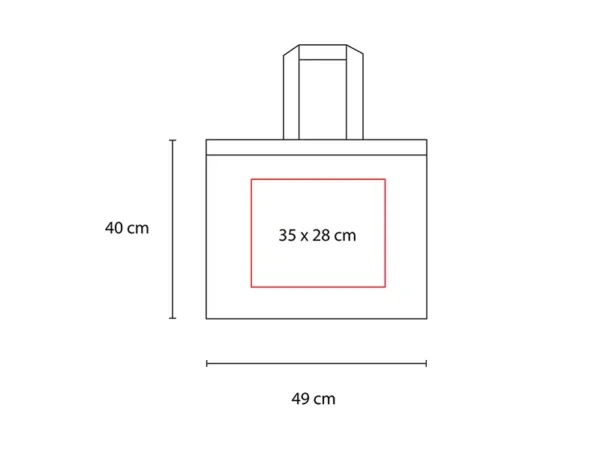 Bolsa Altea Non Woven 49x40 cm - Azul/Blanco/Negro/Rojo - Dot Factory