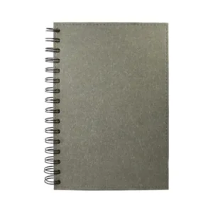 Cuaderno Glasgow ecológico con pasta dura de fibra vegetal y 80 hojas de papel reciclado.