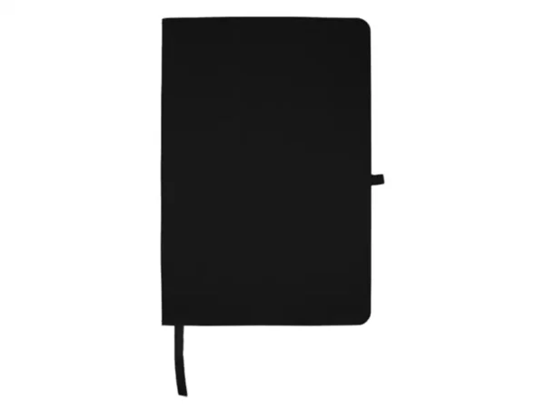 Libreta ecológica Tallin de papel kraft lavable disponible en color negro para branding corporativo de Dot Factory.