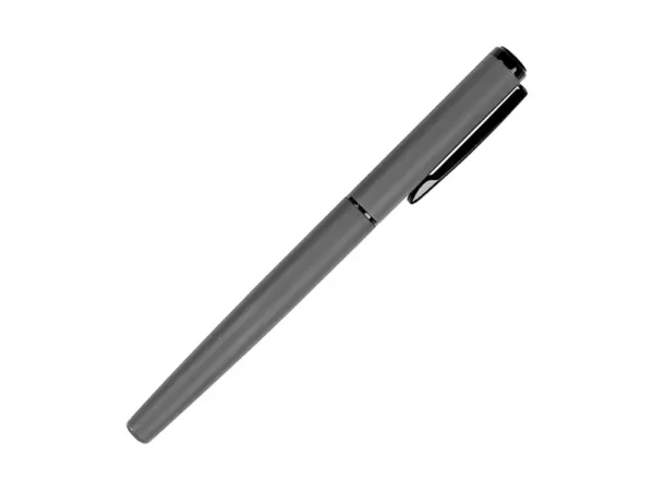 Boligrafo Albury metálico con tapón en estuche individual para regalos corporativos y bienvenida de personal.