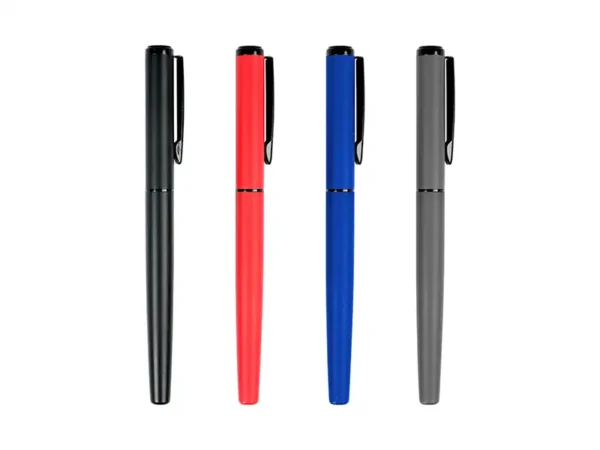 Boligrafo Albury metálico con tapón en estuche individual para regalos corporativos y bienvenida de personal.