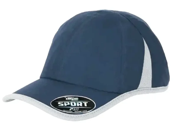 Gorra Sport deportiva de 6 gajos con respiraderos laterales de jersey y ajuste de velcro