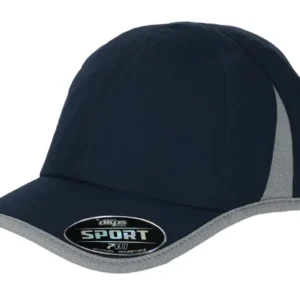 Gorra Sport deportiva de 6 gajos con respiraderos laterales de jersey y ajuste de velcro