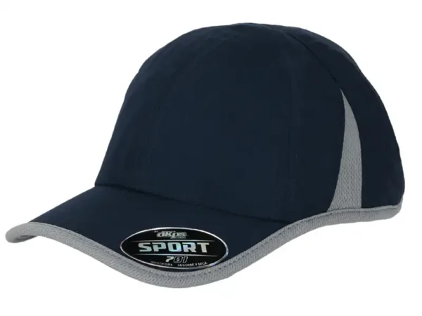 Gorra Sport deportiva de 6 gajos con respiraderos laterales de jersey y ajuste de velcro