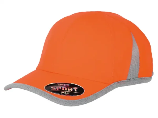 Gorra Sport deportiva de 6 gajos con respiraderos laterales de jersey y ajuste de velcro