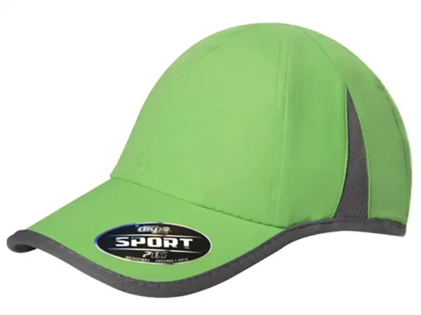 Gorra Sport deportiva de 6 gajos con respiraderos laterales de jersey y ajuste de velcro