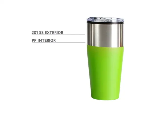 TERMO INOXIDABLE bi-tono de 500 ml con tapa de plástico resistente para kits corporativos.