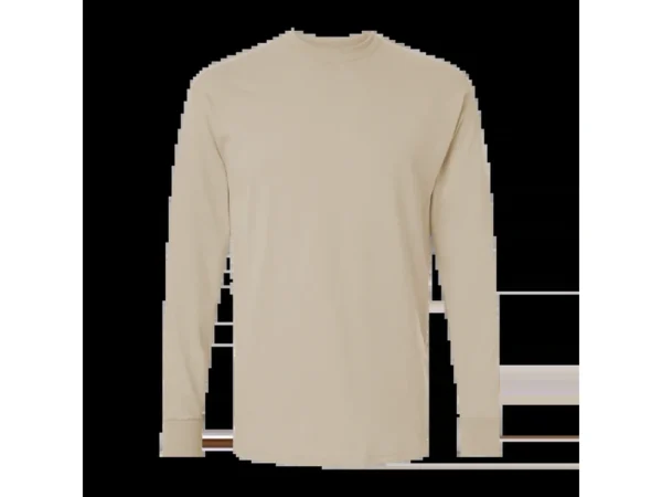 Playera Manga Larga Gold de 165 grs en algodón premium con puños reforzados, ideal para personal operativo y ferias comerciales.