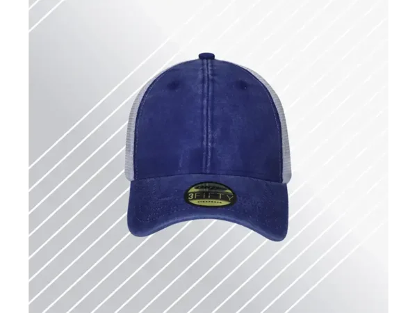 GORRA 3FIFTY de algodón pigmentado con malla de nylon y ajuste de velcro para empresas
