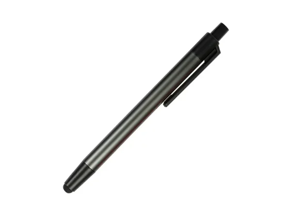 Bolígrafo en aluminio Kozan de aluminio con puntero touch y tinta azul personalizado para congresos en Querétaro.