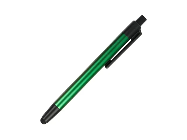 Bolígrafo en aluminio Kozan de aluminio con puntero touch y tinta azul personalizado para congresos en Querétaro.