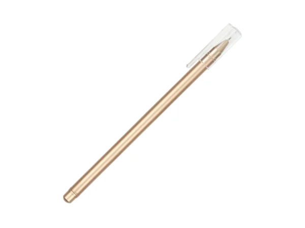 Bolígrafo de plástico Kiel con tapón transparente y tinta de gel negra para campañas masivas en Querétaro.