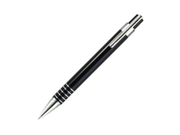 Bolígrafo Treviglio de aluminio con clip cromado y tinta azul para campañas promocionales en Querétaro.