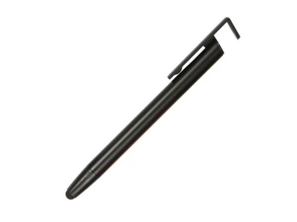 Bolígrafo Vansbro con puntero touch y soporte para celular integrado, ideal para kits de oficina en Querétaro.