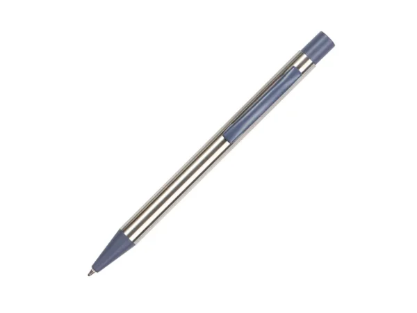 Bolígrafo Krems de acero inoxidable reciclado con grabado láser para eventos institucionales en Querétaro.