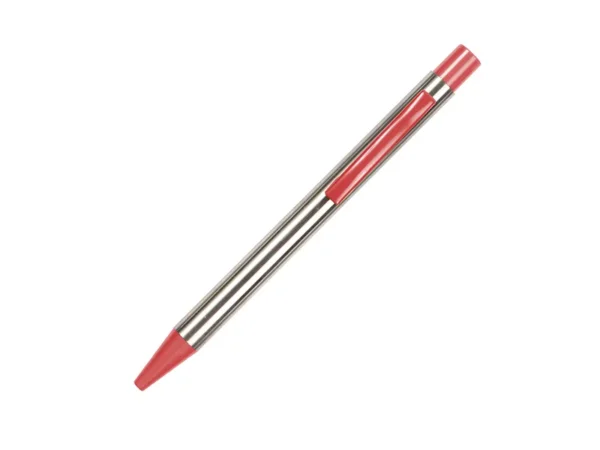 Bolígrafo Krems de acero inoxidable reciclado con grabado láser para eventos institucionales en Querétaro.