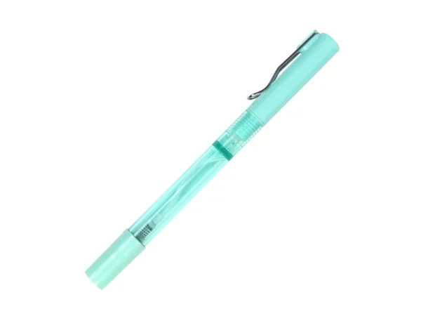 Bolígrafo Kenge antibacterial con atomizador de 4ml y tinta de gel negra para ferias comerciales en Querétaro.