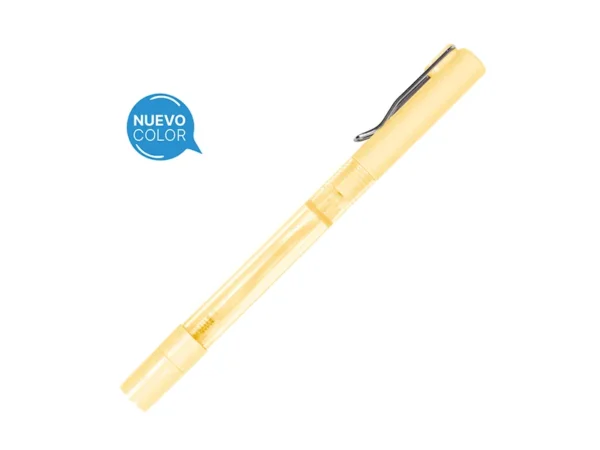 Bolígrafo Kenge antibacterial con atomizador de 4ml y tinta de gel negra para ferias comerciales en Querétaro.