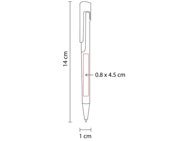 BOLÍGRAFO TRENDY de plástico de 1 x 14 cm con tinta negra para campañas promocionales masivas en Querétaro.