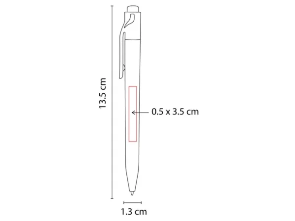 BOLÍGRAFO ILLER de plástico con mecanismo pulsador y tinta negra para campañas promocionales masivas en Querétaro.