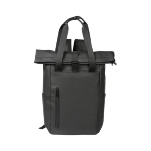 Bagpack Legnica de cuero sintético con compartimento para laptop de 16 pulgadas y diseño roll-top para ejecutivos en Querétaro.