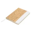 Libreta MARROQUÍ con tapa de corcho y poliuretano, 80 hojas rayadas y encuadernación cosida para empresas en Querétaro.