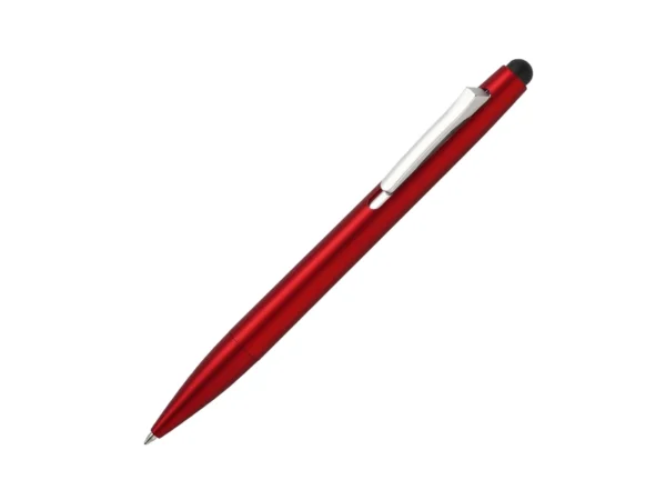 Bolígrafo Lindi con acabado metálico, puntero touch y tinta negra para campañas promocionales en Querétaro.