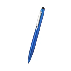 Bolígrafo Lindi con acabado metálico, puntero touch y tinta negra para campañas promocionales en Querétaro.