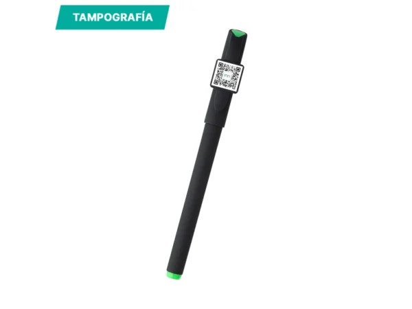 Bolígrafo Talsi con acabado mate, clip integrado y tinta de gel negra para congresos en Querétaro.