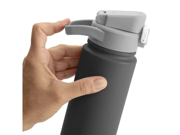 Botella térmica RIBB de acero inoxidable con acabado powder coat de 840ml y caja de regalo para empresas en Querétaro.