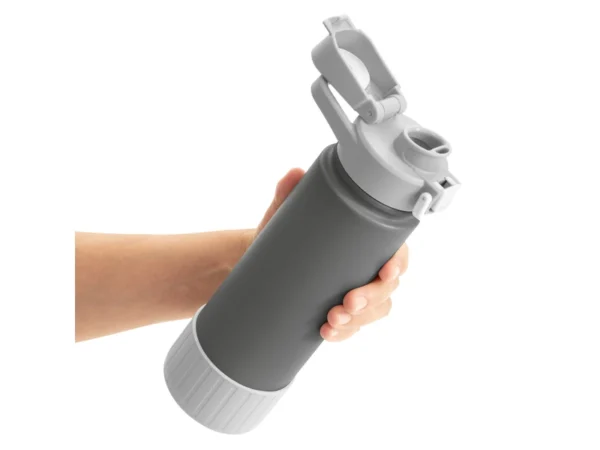 Botella térmica RIBB de acero inoxidable con acabado powder coat de 840ml y caja de regalo para empresas en Querétaro.