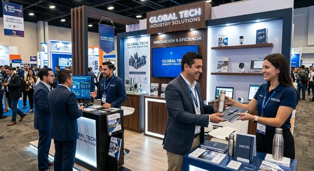 Qué Artículos Promocionales Funcionan Mejor en Eventos Empresariales. Termos, libretas, plumas entre otros